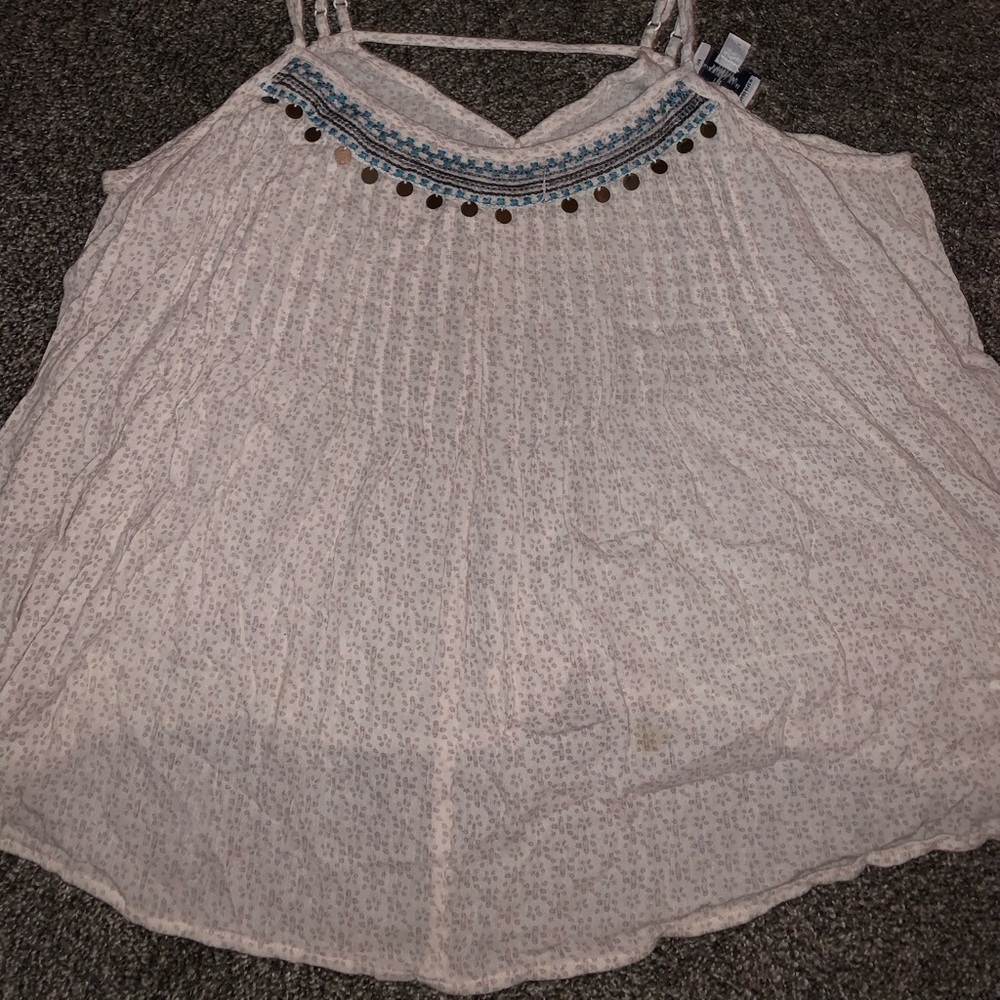 American Eagle Spaghetti Strap Boho Style Blouse